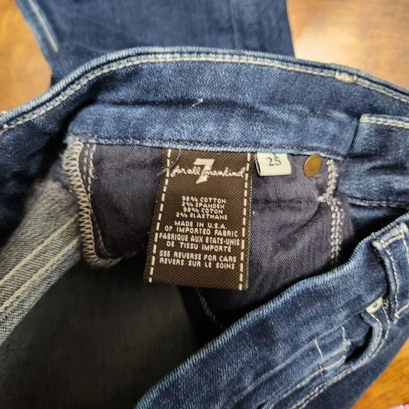 Seven 7 For All Mankind Jeans Womens 25 High Waist Gwenevere Skinny Made in USA - Picture 7 of 9